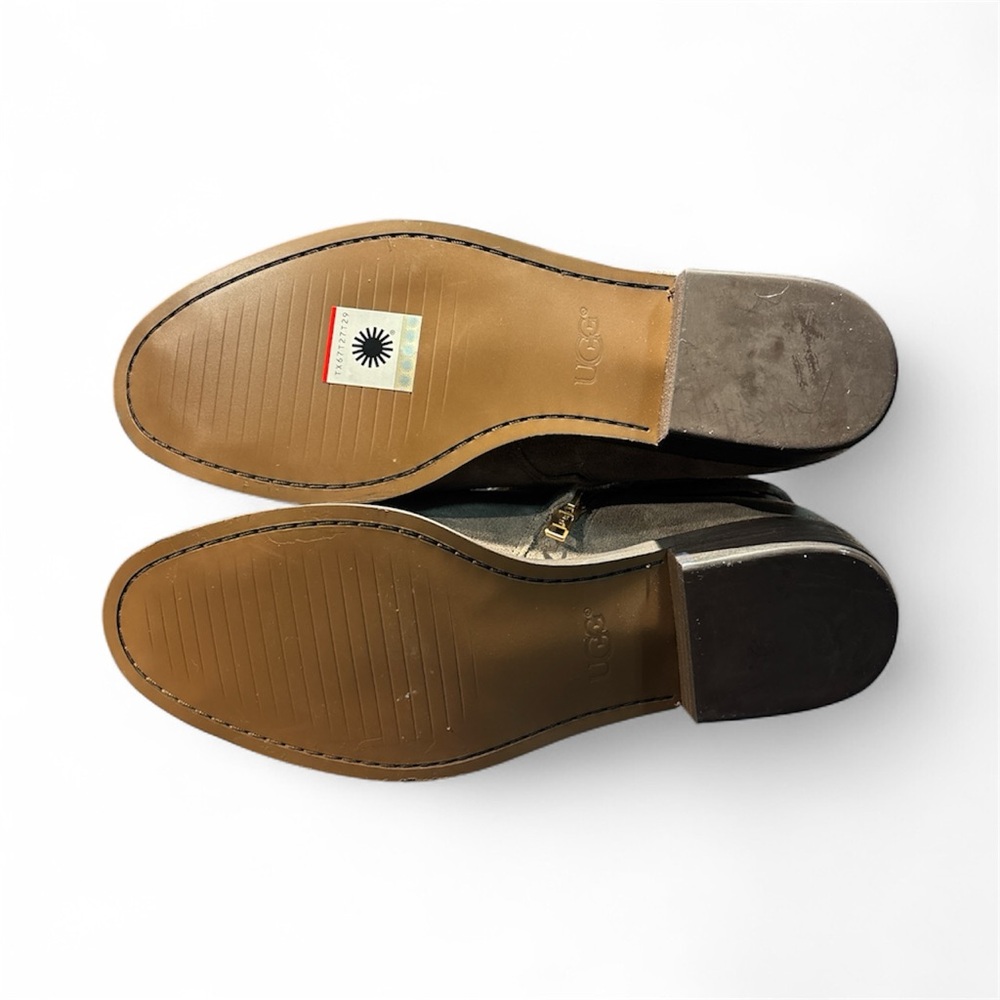 UGG Kelby Gray Ankle Boots with Buckle Design - Picture 4 of 8